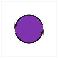 A purple circle with arrows pointing to it vector