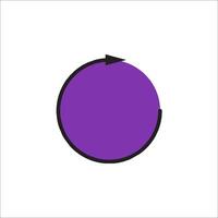 A purple circle with an arrow pointing to the left vector