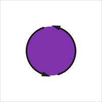 A purple circle with arrows pointing in different directions vector