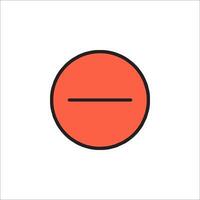 A red circle with an x on it vector