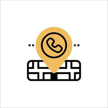 A phone icon with a phone number on it vector