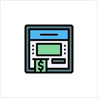A bank machine with a dollar sign on it vector