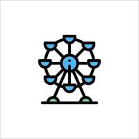 A ferris wheel icon on a white background vector