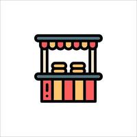 A food stand icon on a white background vector