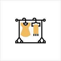 Clothes rack icon vector
