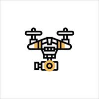 A drone icon with a camera on top vector