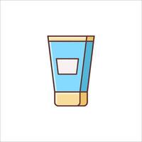 A tube of toothpaste icon on a white background vector