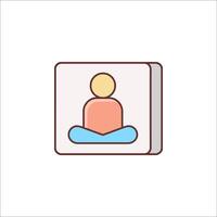A person sitting in a chair with a book in front of them vector