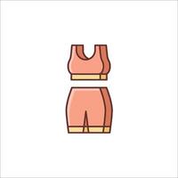 A pair of shorts and a top vector