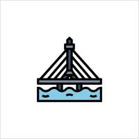 A bridge icon on a white background vector