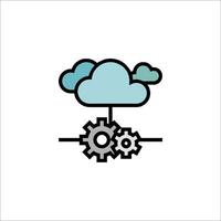 Cloud computing icon illustration vector