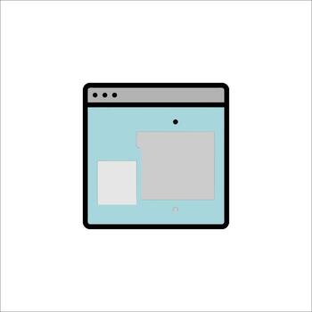 un web página icono en un blanco antecedentes vector