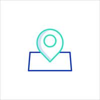 A location marker icon on a white background vector