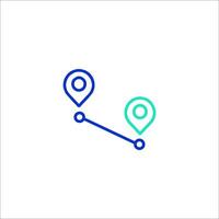 A map pin icon with a location marker vector
