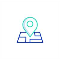 A location marker icon on a map vector