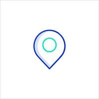 A location marker icon on a white background vector