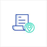 A document icon with a map pin vector