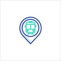 A map pin with a train icon vector