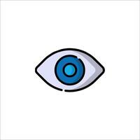 An eye icon on a white background vector