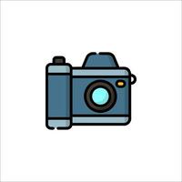 A camera icon on a white background vector