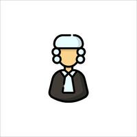 A judge icon in a flat style vector