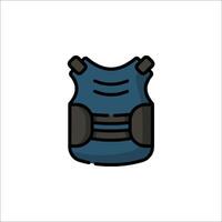 A blue vest with a black strap on it vector