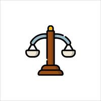 A scale icon with a balance on top vector