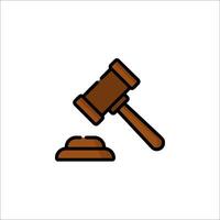 Judge hammer icon illustration vector