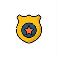 A police badge icon on a white background vector