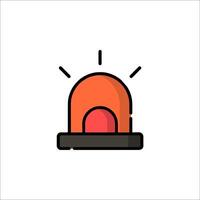 A red and orange light bulb icon on a white background vector