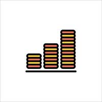 A stack of coins icon on a white background vector