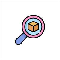 Magnifying box icon illustration vector