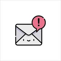 An email envelope with a speech bubble and a smiley face vector