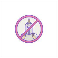 A no helmet icon on a white background vector