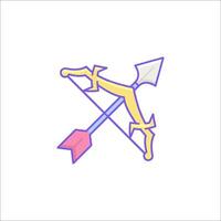 An arrow and bow icon on a white background vector