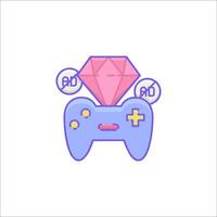 A game controller with a diamond on it vector