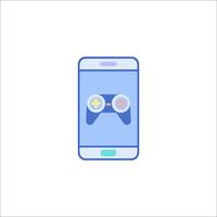 A smartphone with a game controller on it vector