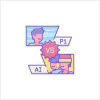 Ai vs ii comparison vector