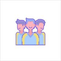 A group of people in a line icon vector
