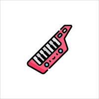 A pink keyboard icon on a white background vector