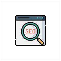 Seo search engine optimization icon vector