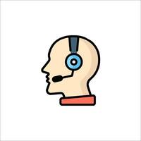 Call center operator icon illustration vector