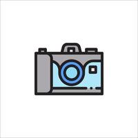 A camera icon on a white background vector