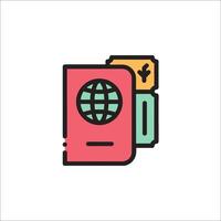 Travel passport icon illustration vector
