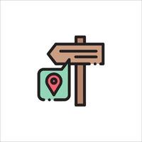 A map pin pointing to a location icon vector