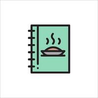 A notebook with a bowl of soup and a cup of coffee vector