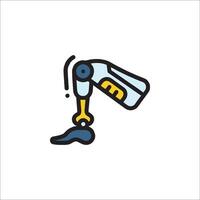 A robot is holding a shoe in its hand vector
