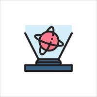 An icon of a science experiment on a table vector