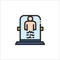 A man in a bathtub icon vector