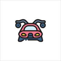 A car icon with a red and blue design vector
